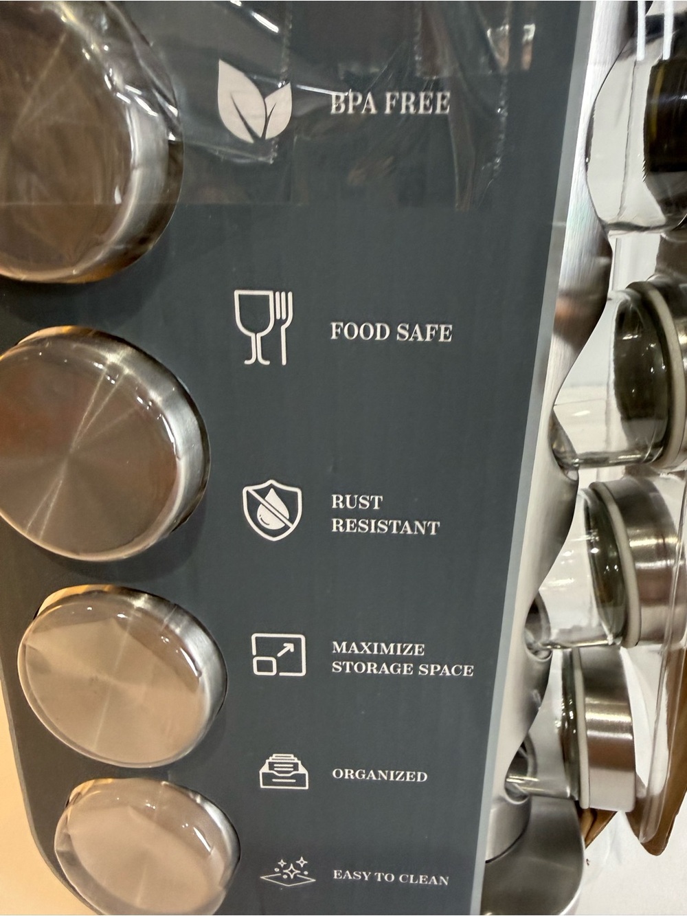 GOURMET KITCHEN 16 Pc Revolving Spice Rack - Picture 11 of 12
